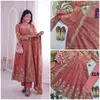 Ssc 718 Fandy Silk Embroidery Sequence Work Readymade Suits